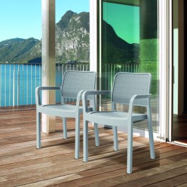 KETER BALI ARMCHAIR RESIN GRAPHITE KETER BALI ΚΑΡΕΚΛΑ ΕΞΩΤΕΡΙΚΟΥ ΧΩΡΟΥ ΑΠΟ ΡΗΤΙΝΗ ΣΕ ΧΡΩΜΑ ΓΡΑΦΙΤΗ